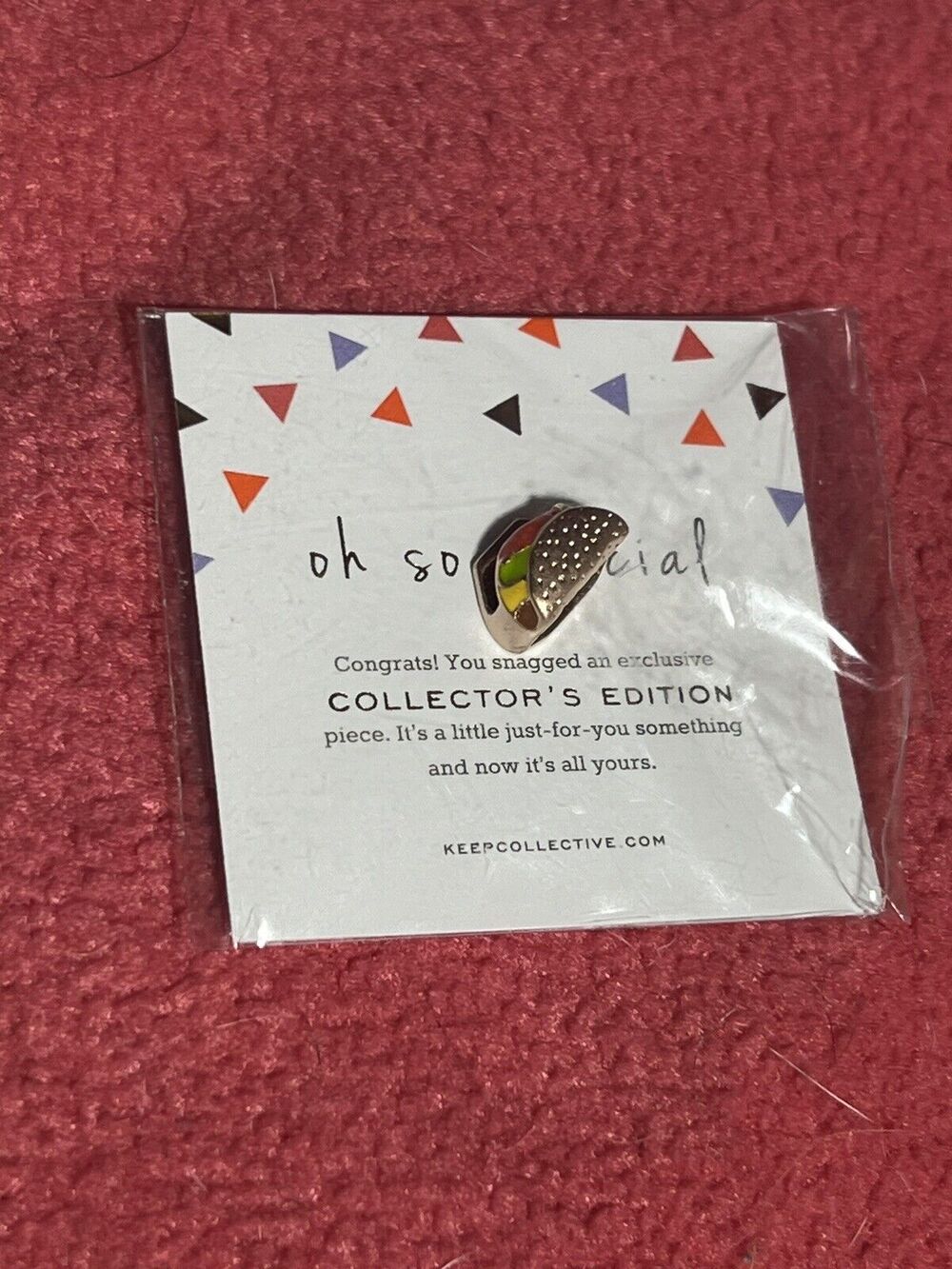 Keep Collective Glitter Taco Rose Gold NEW IN BAG COLLECTORS EDITION NIB